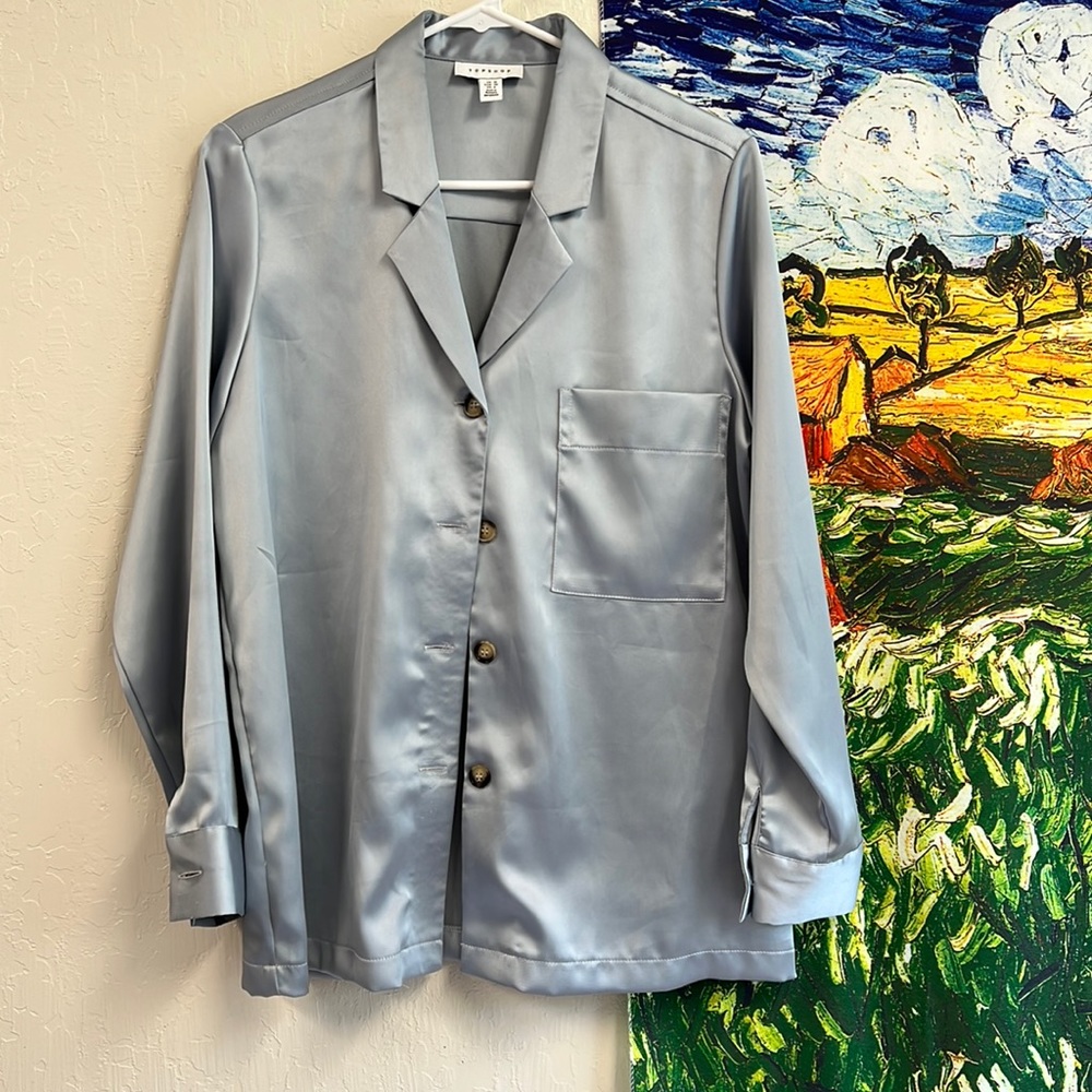 Topshop, UK 10, US 6, silk shirt